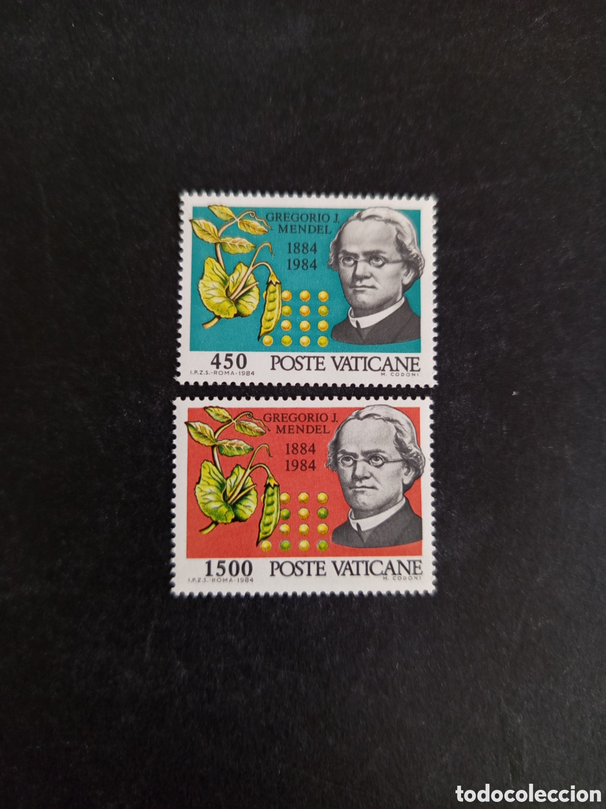 Sellos: Vaticano,1984. Gregorio Mendel. Yv. 747/8. Completa en nuevo. Pedido m&iacute;nimo 3 &euro;. Ver fotos.