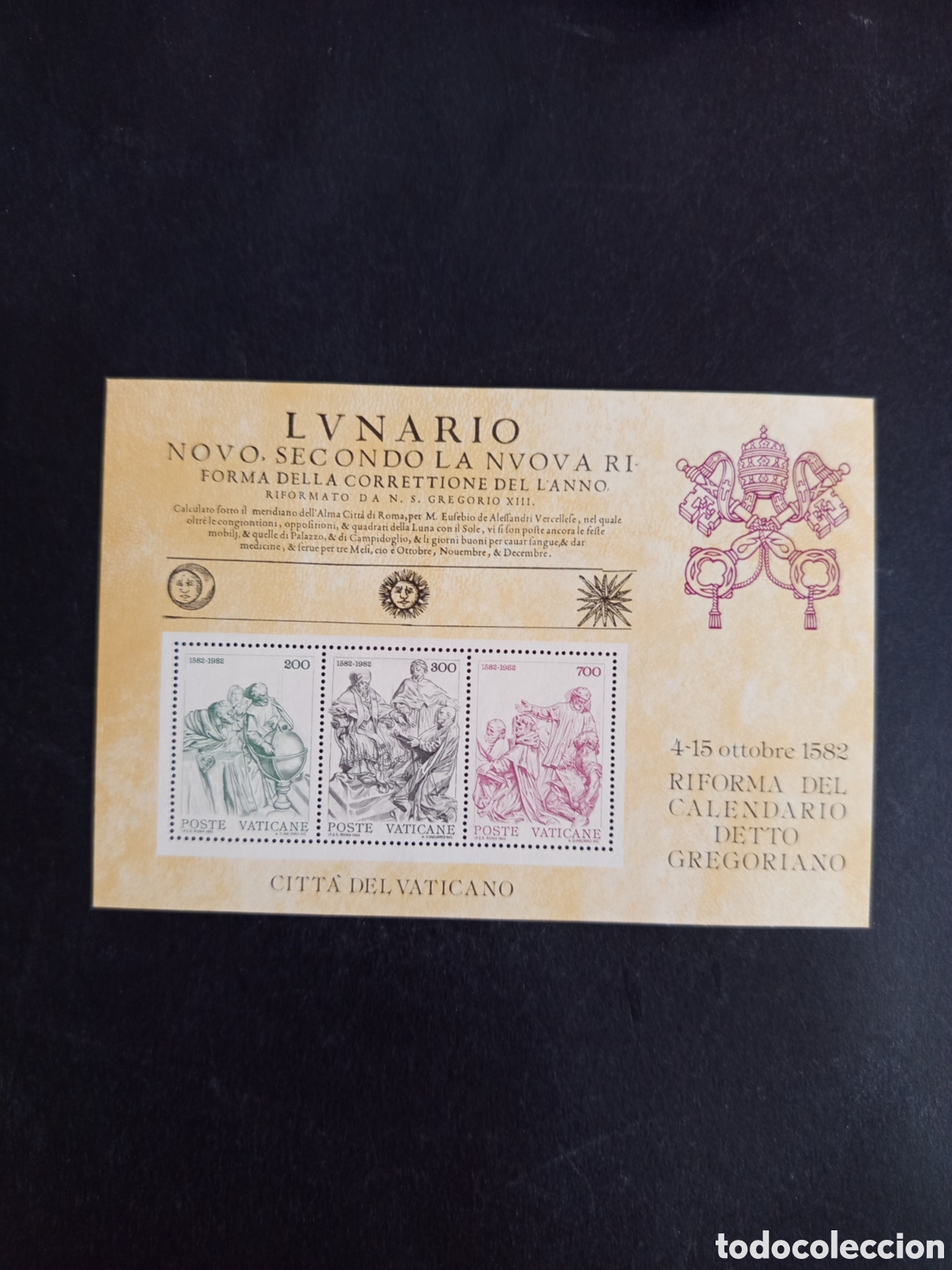 Sellos: Vaticano,1982. Reforma Calendario Gregoriano. Yvert HB 4. HB en nuevo. Pedido m&iacute;nimo 3 &euro;. Ver fotos.