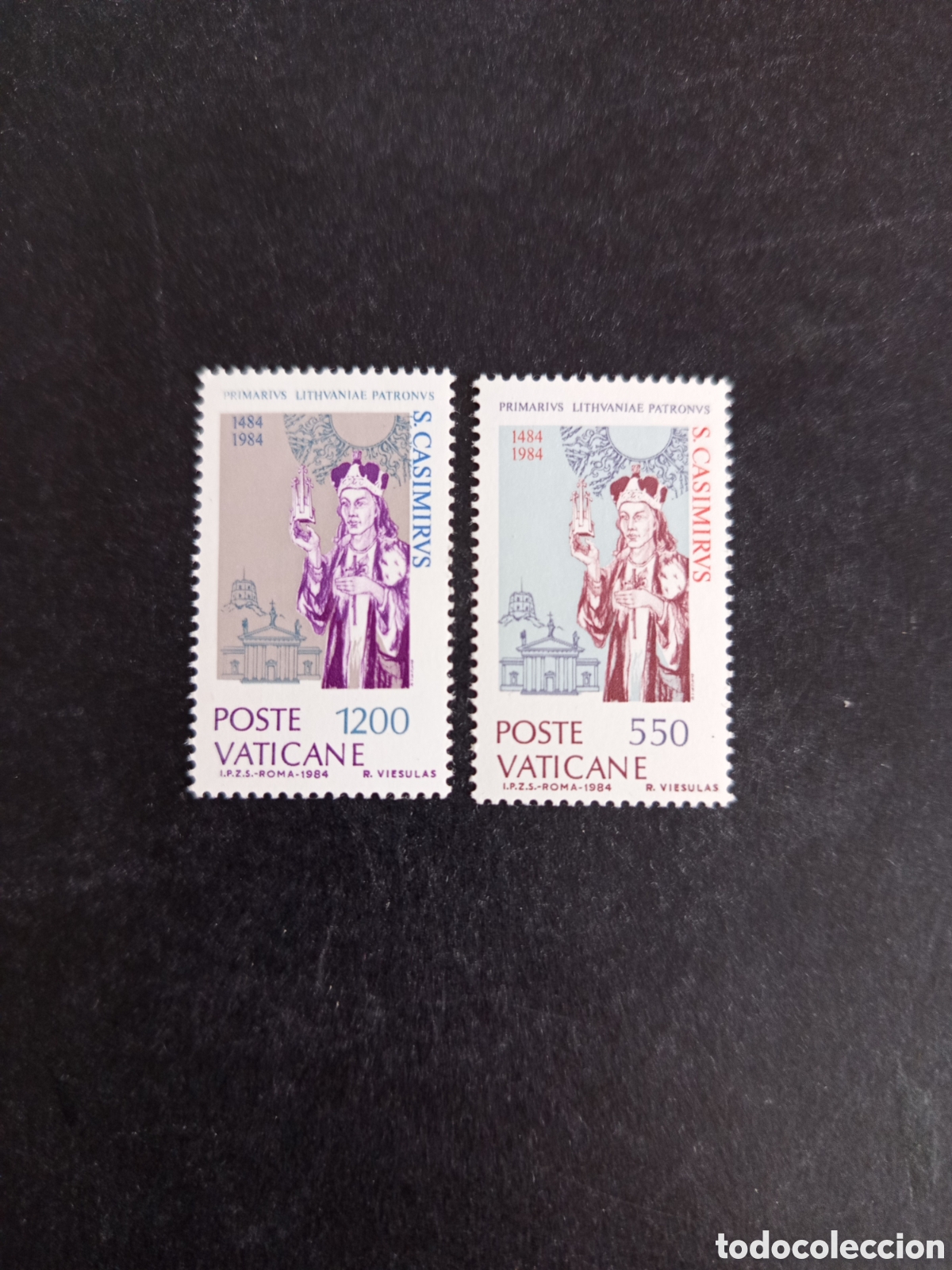 Sellos: Vaticano,1984. San Casimiro de Lituania. Yv. 749/50. Completa en nuevo. Pedido m&iacute;nimo 3 &euro;. Ver foto