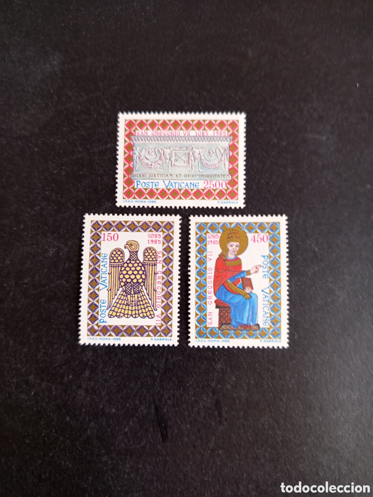 Sellos: Vaticano,1985. San Gregorio VII. Yv. 776/8. completa en nuevo. Pedido m&iacute;nimo 3 &euro;. Ver fotos.
