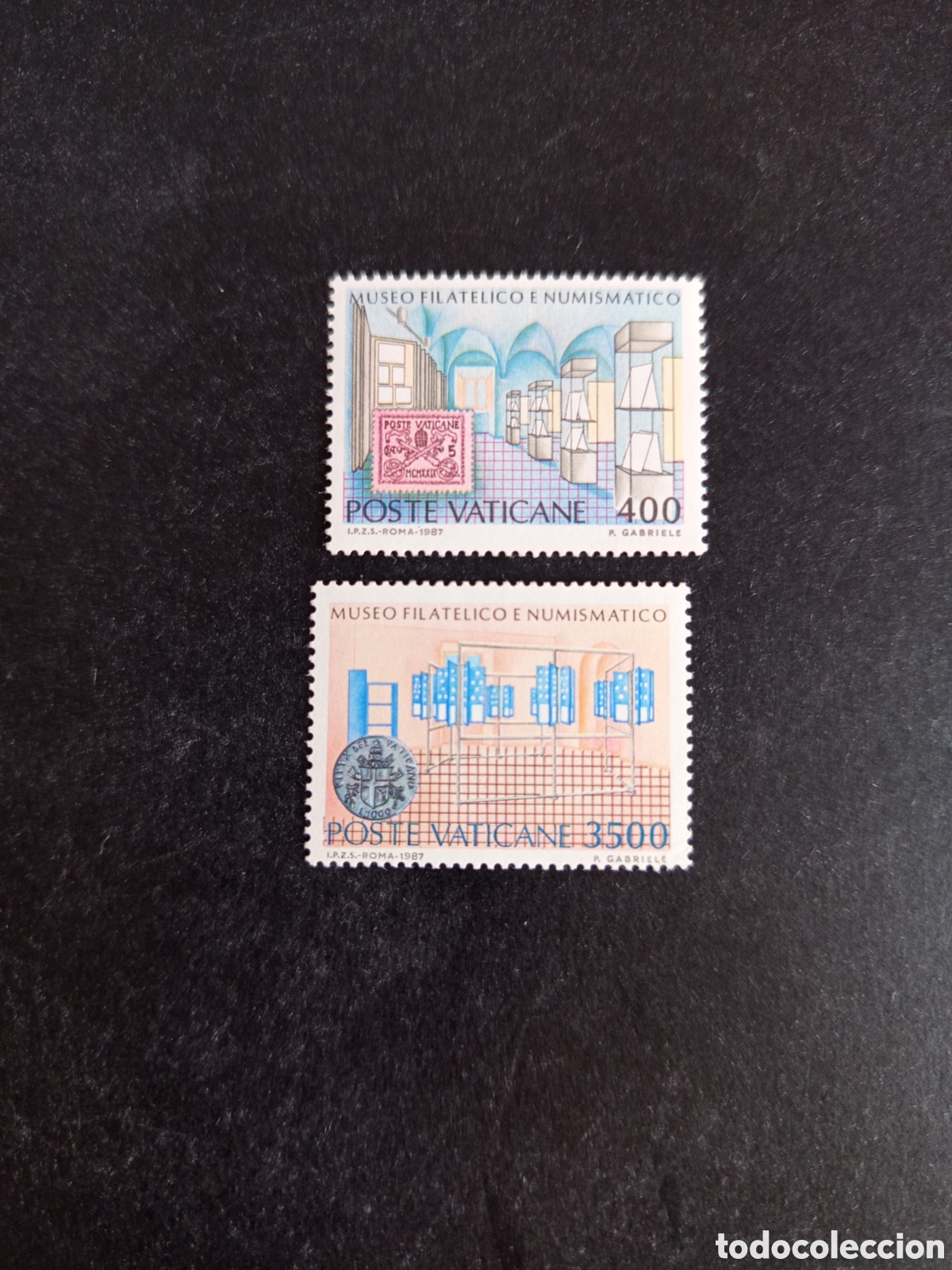 Sellos: Vaticano,1987. Museo Filat&eacute;lico Vaticano. Yv. 815/6.Completa en nuevo. Pedido m&iacute;nimo 3&euro;. Ver fotos.