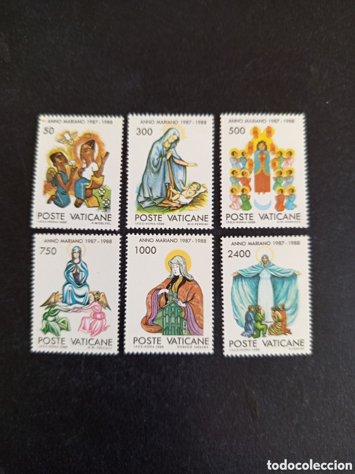 Sellos: Vaticano,1988. A&ntilde;o Mariano. Yvert 831/6. Completa en nuevo. Pedido m&iacute;nimo 3 &euro;. Ver fotos.