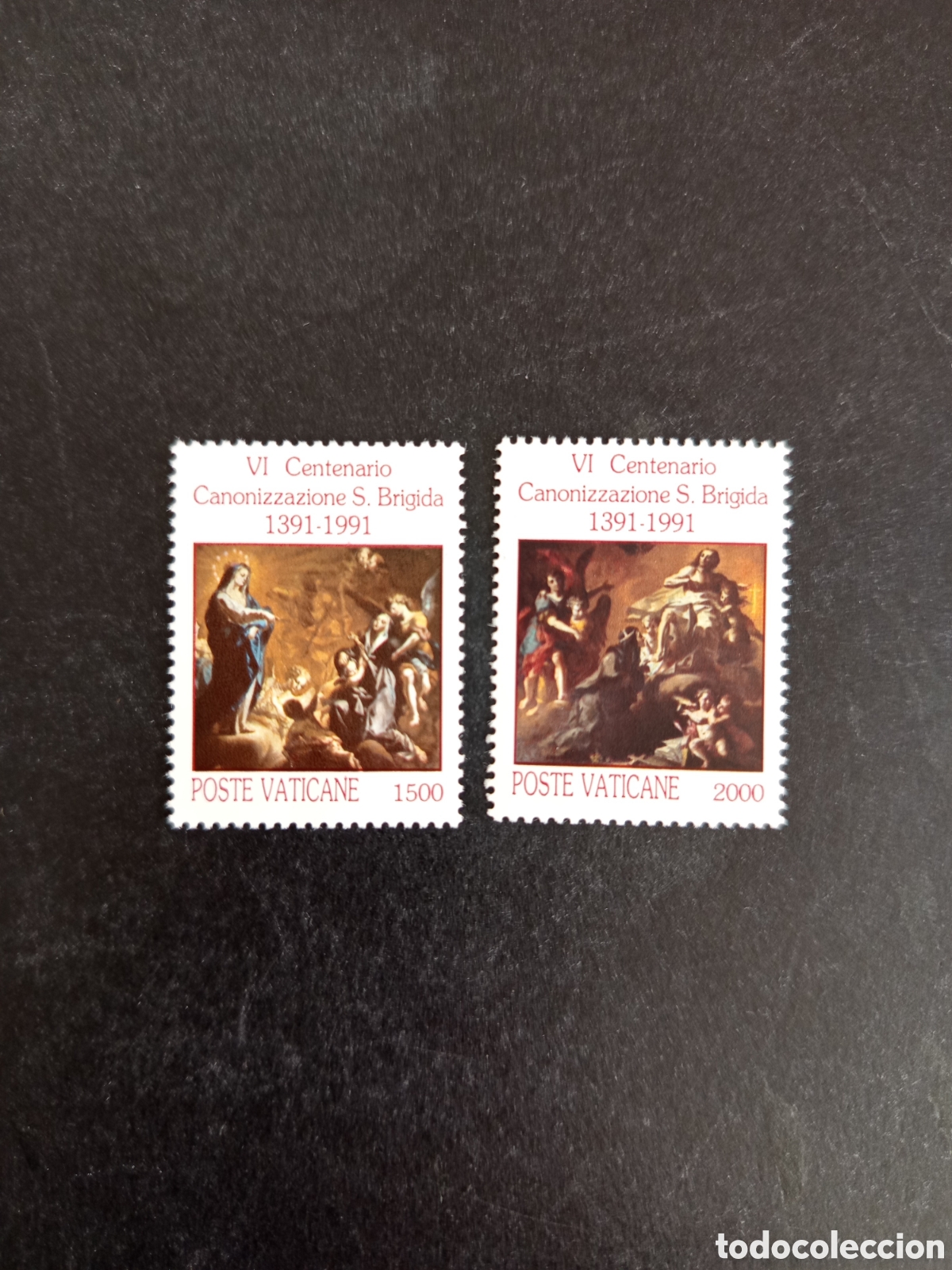 Sellos: Vaticano,1991. Santa Br&iacute;gida. Yv. 906/7. Completa en nuevo. Pedido m&iacute;nimo 3 &euro;. Ver fotos.
