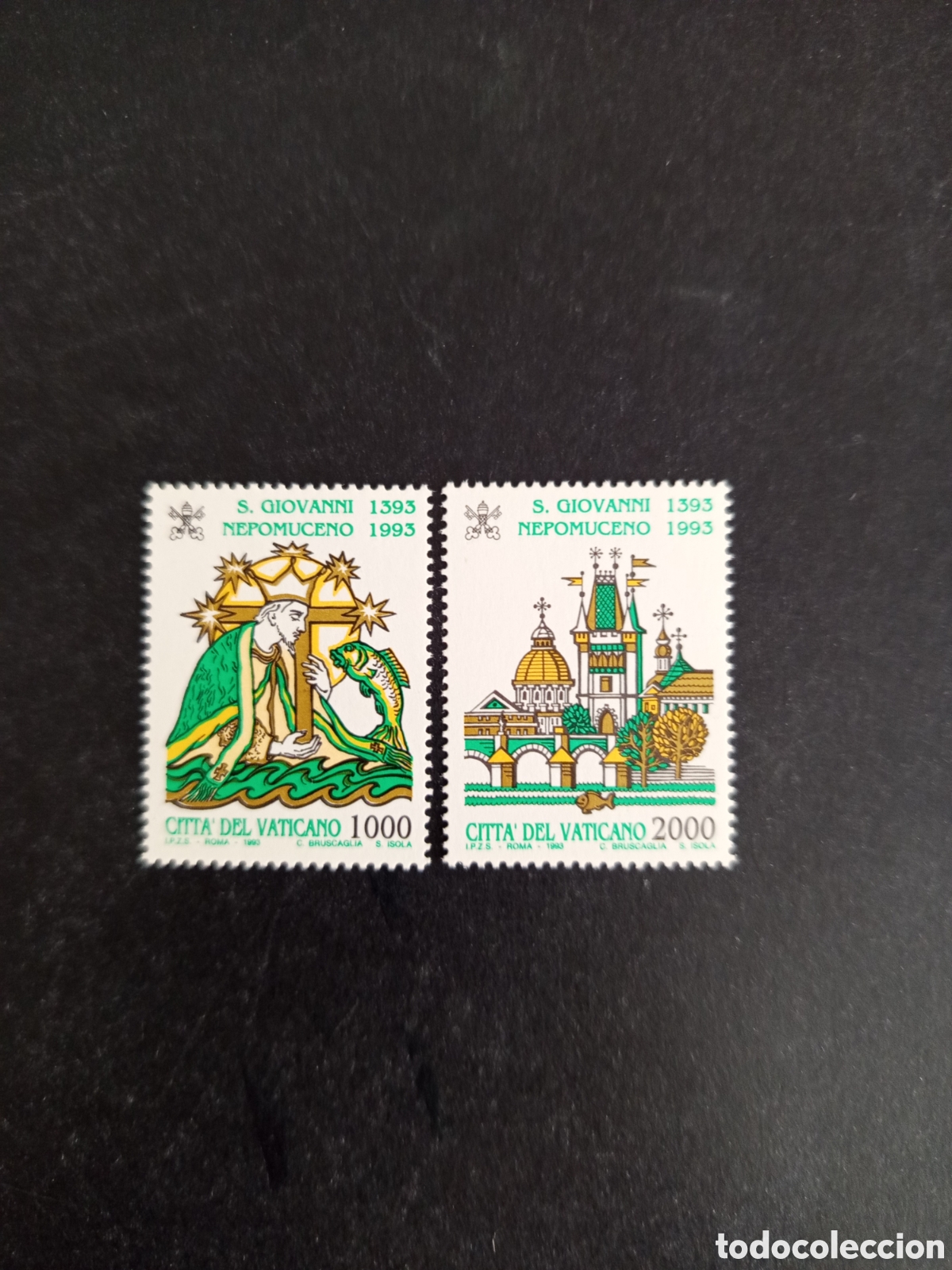 Sellos: Vaticano,1993. San Juan Nepomuceno. Yv. 961/2. Completa en nuevo. Pedido m&iacute;nimo 3 &euro;. Ver fotos.