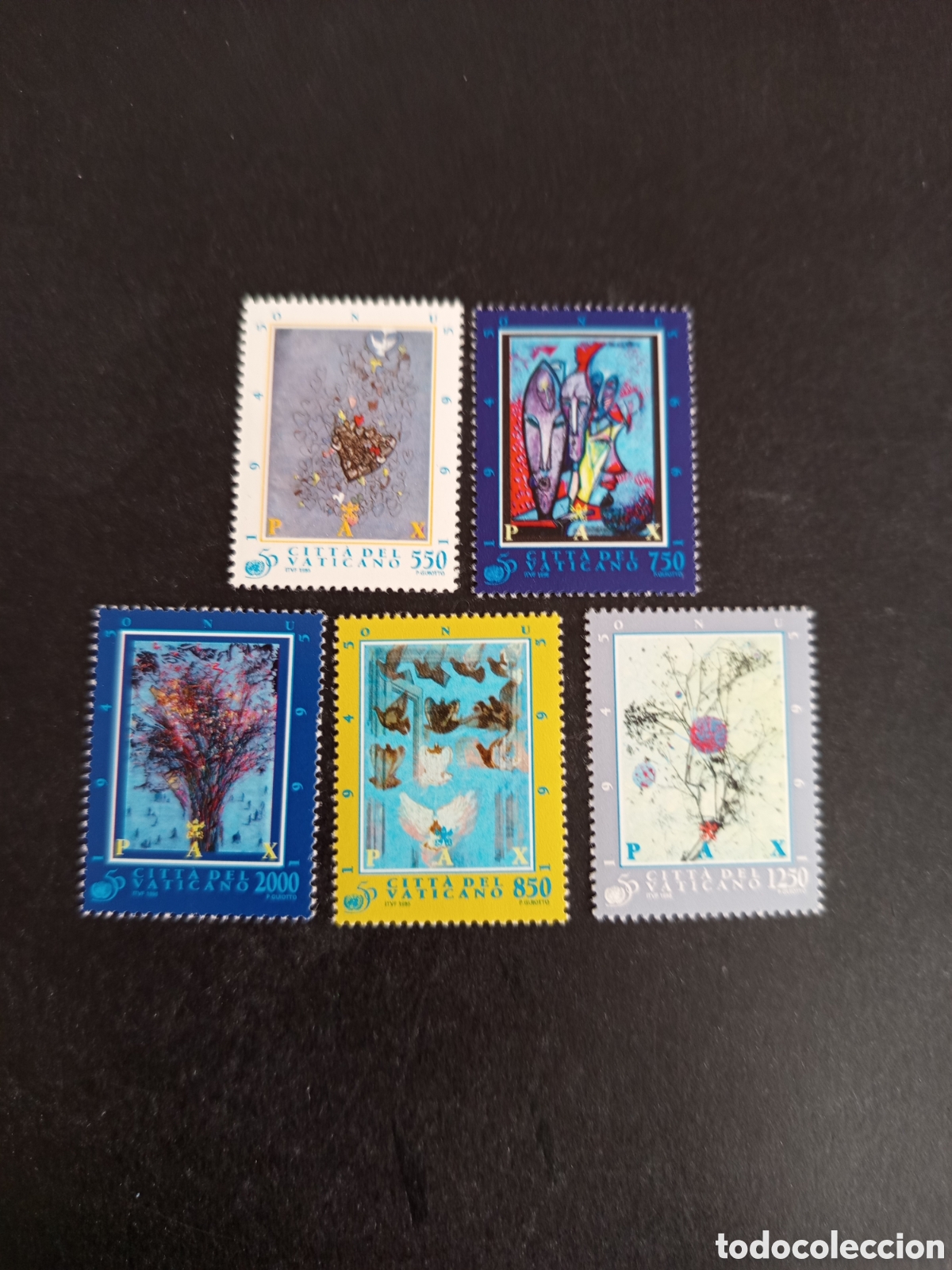 Sellos: Vaticano,1995. 50 A&ntilde;os de la ONU. Yv. 1015/9. Completa en nuevo. Pedido m&iacute;nimo 3 &euro;. Ver fotos.
