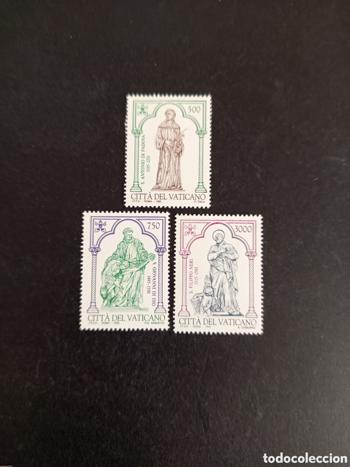 Sellos: Vaticano,1995. Santos de la Iglesia. Yv. 1020/2. Completa en nuevo. Pedido m&iacute;nimo 3 &euro;. Ver fotos.