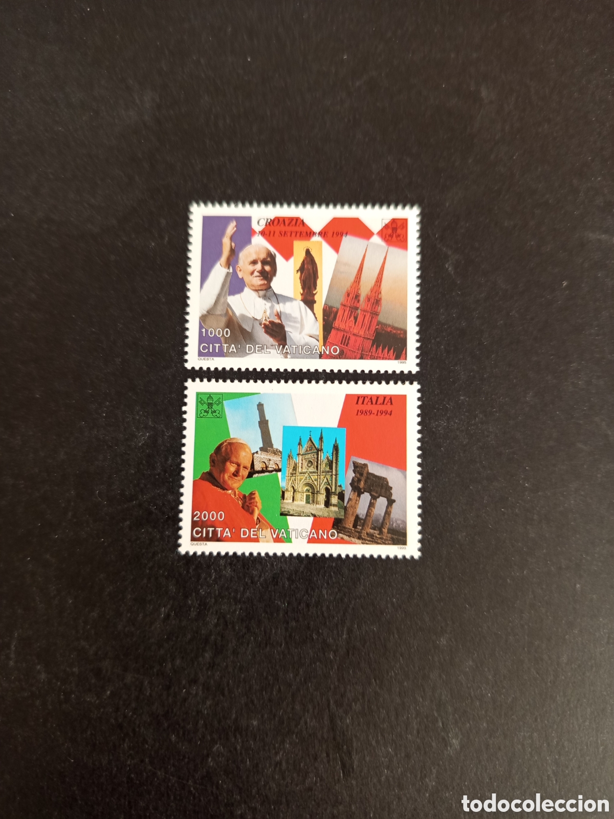 Sellos: Vaticano,1995. Viajes de S.S.San Juan Pablo II. Yv. 1023/4. Completa en nuevo. Pedido m&iacute;nimo 3 &euro;.