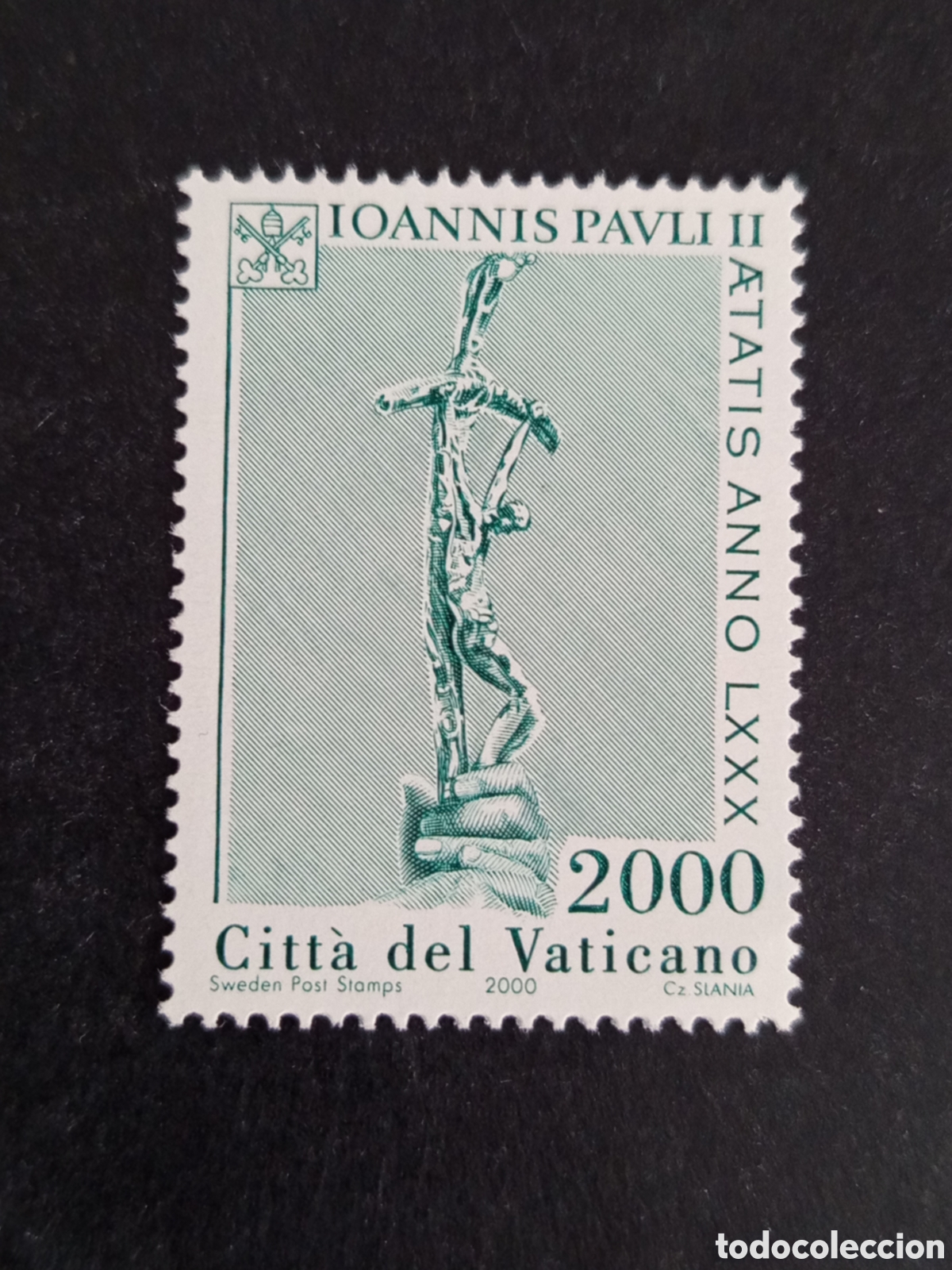 Sellos: Vaticano, 2000. B&aacute;culo Papal. Cristo en la Cruz. Yv. 1215. Pedido m&iacute;nimo 3 &euro;. Ver fotos