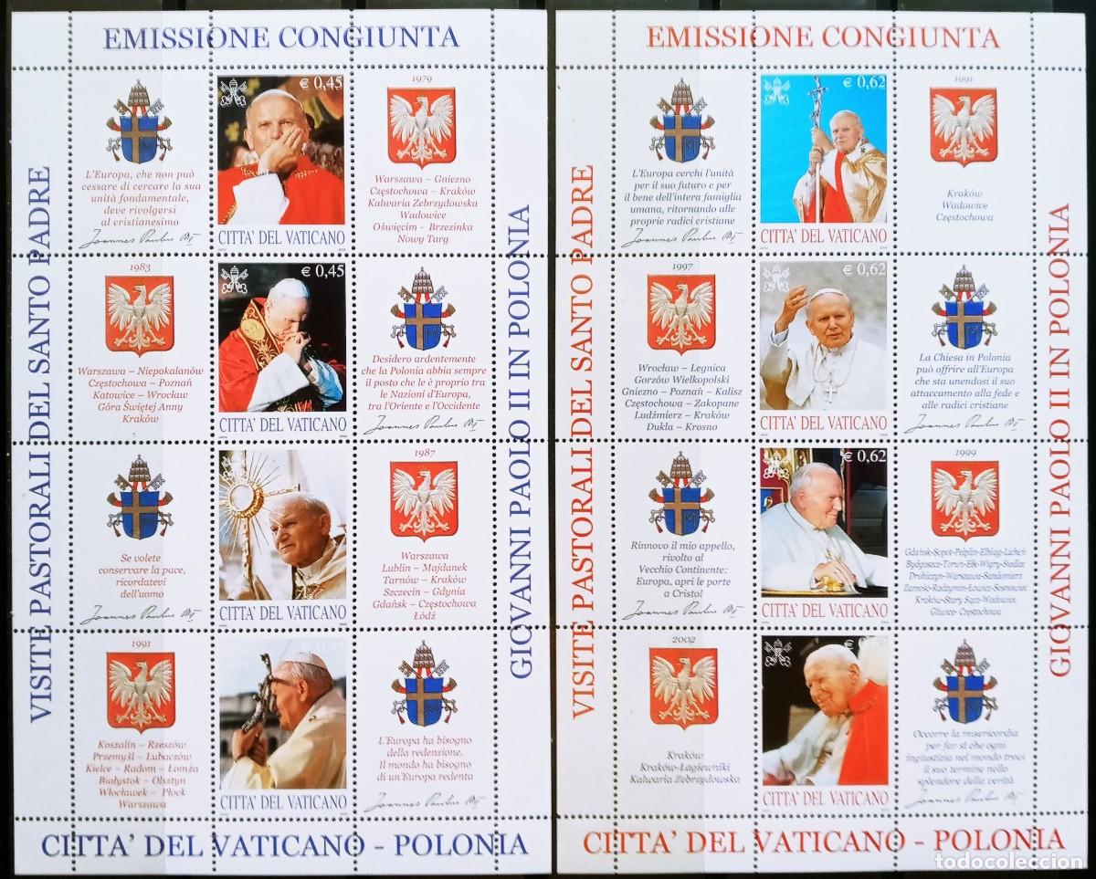 Sellos: VATICANO - IVERT 1334/41 NUEVO ** VISITAS DE JUAN PABLO II A POLONIA DE 1979 A 2002 A&Ntilde;O 2004