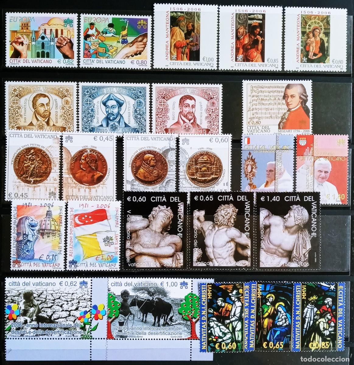Sellos: VATICANO - IVERT ...25 SELLOS+ 2 H. BLOQUES NUEVO ** SERIES COMPLETAS DEL A&Ntilde;O 2006 - LOS DE LA FOTO