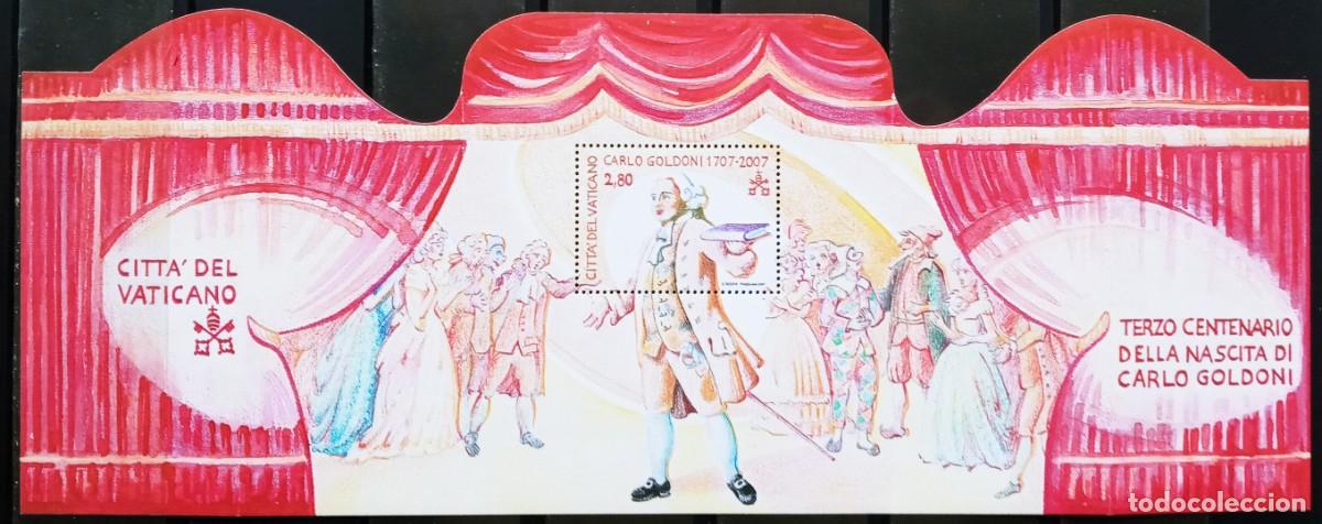 Sellos: VATICANO - IVERT 1435 HOJA BLOQUE N&ordm;31 NUEVO ** TEATRO CARLOS GOLDONI AUTOR COMICO A&Ntilde;O 2007