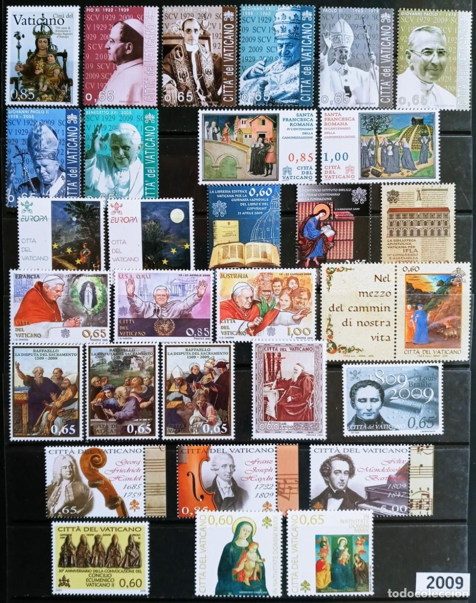 Sellos: VATICANO - IVERT ...30 SELLOS+ 2 H.B. NUEVOS ** SERIES COMPLETAS DEL A&Ntilde;O 2009 - LOS DE LA FOTO
