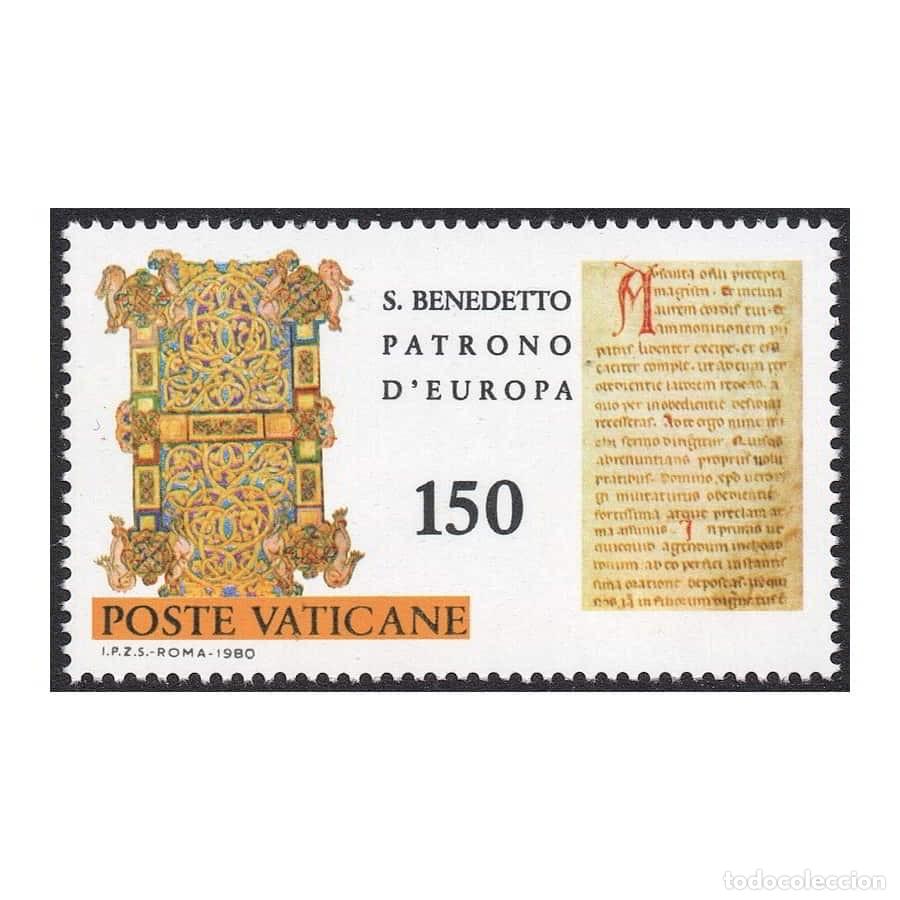 Sellos: Vaticano 1980 [SLL] San Benedicto. Patr&oacute;n de Europa. 150 VAL (MNH)