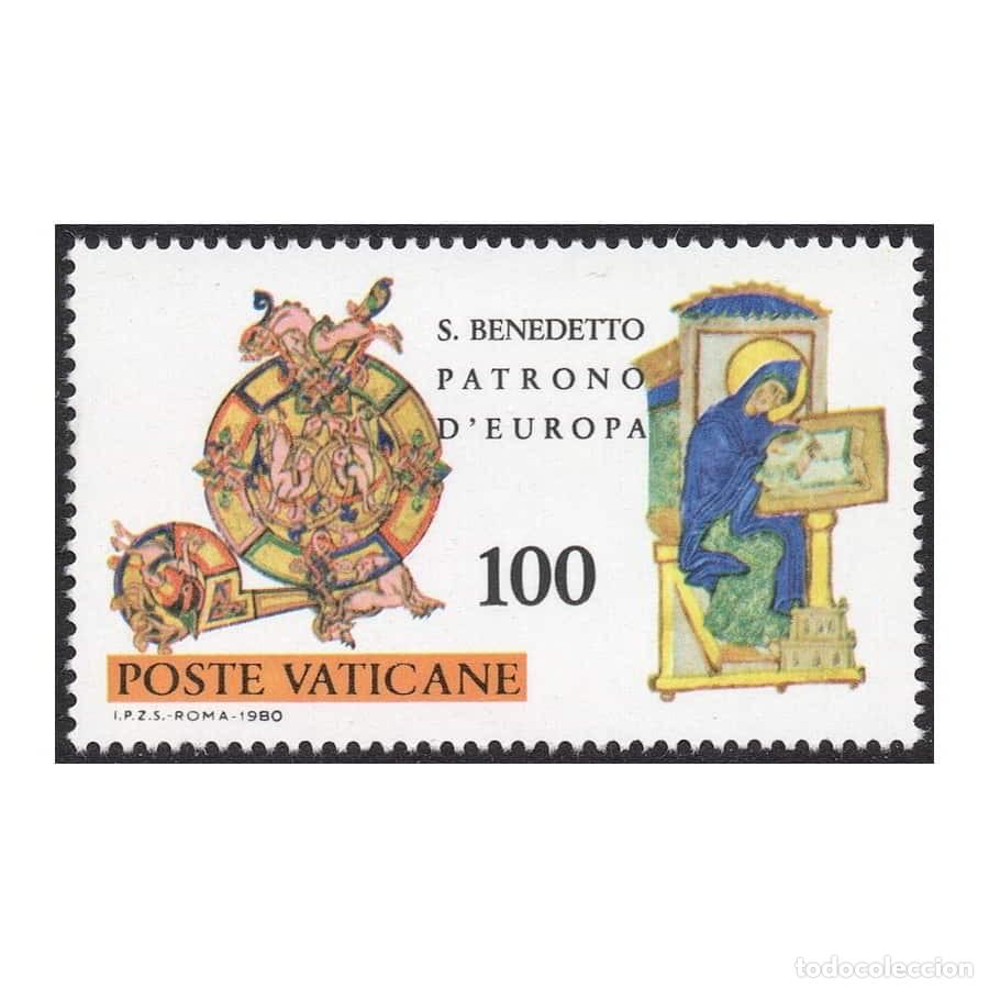 Sellos: Vaticano 1980 [SLL] San Benedicto. Patr&oacute;n de Europa. 100 VAL (MNH)