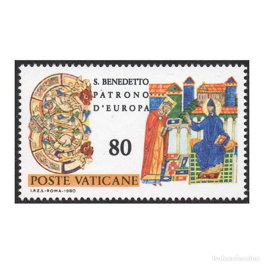 Sellos: Vaticano 1980 [SLL] San Benedicto. Patr&oacute;n de Europa. 80 VAL (MNH)
