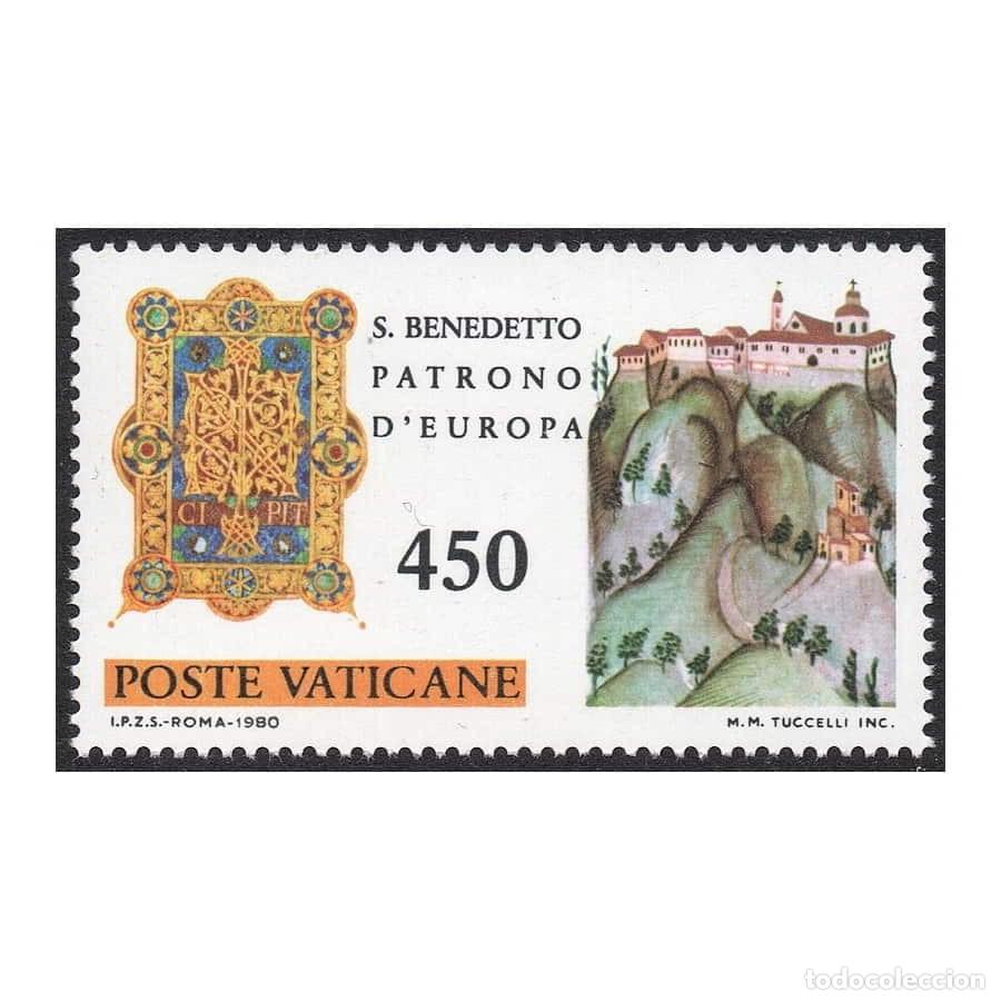 Sellos: Vaticano 1980 [SLL] San Benedicto. Patr&oacute;n de Europa. 450 VAL (MNH)