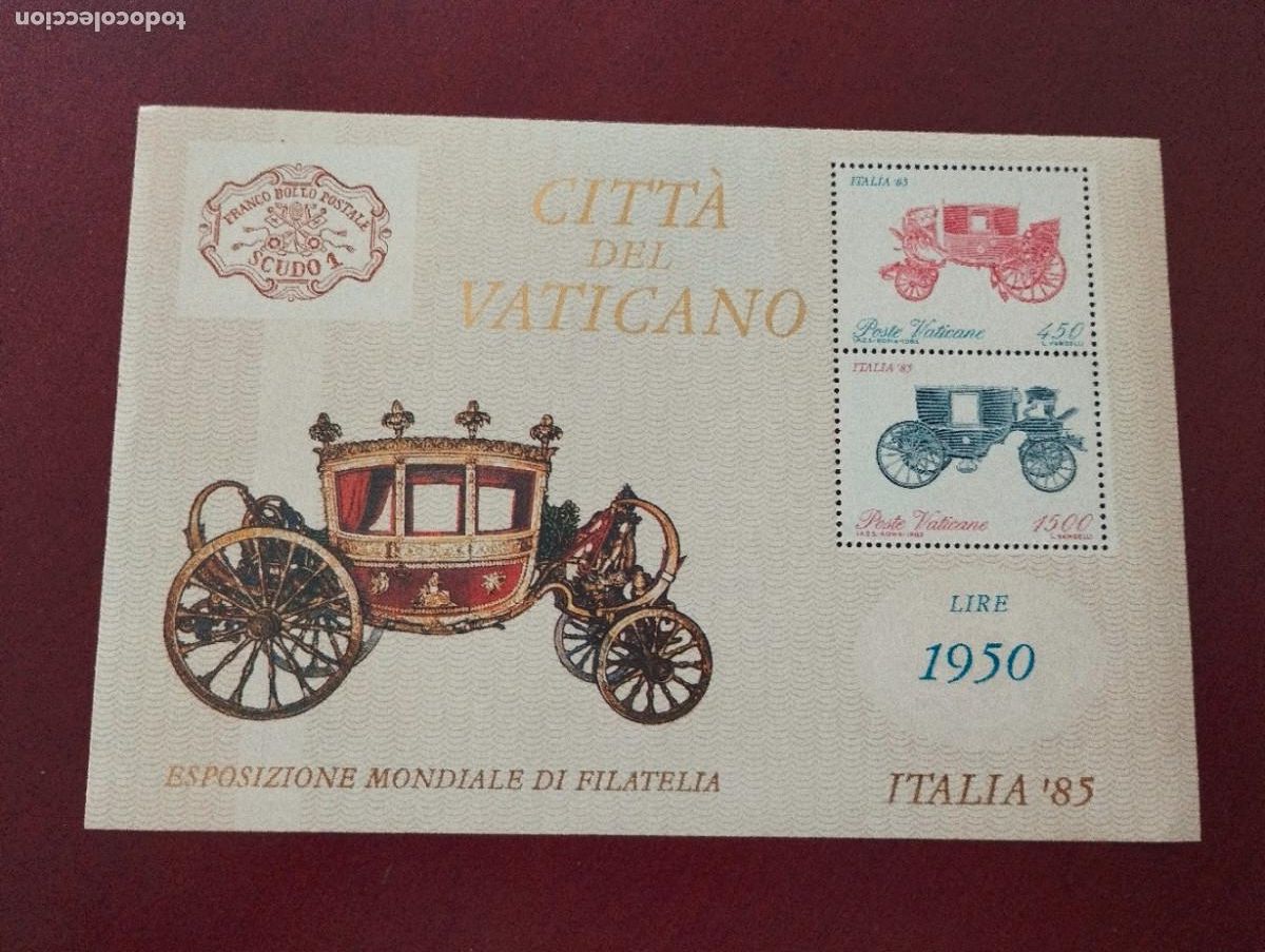 Sellos: SOBRE CIUDAD SEL VATICANO EMISI&Oacute;N 1985 CARROZAS HISTORICAS