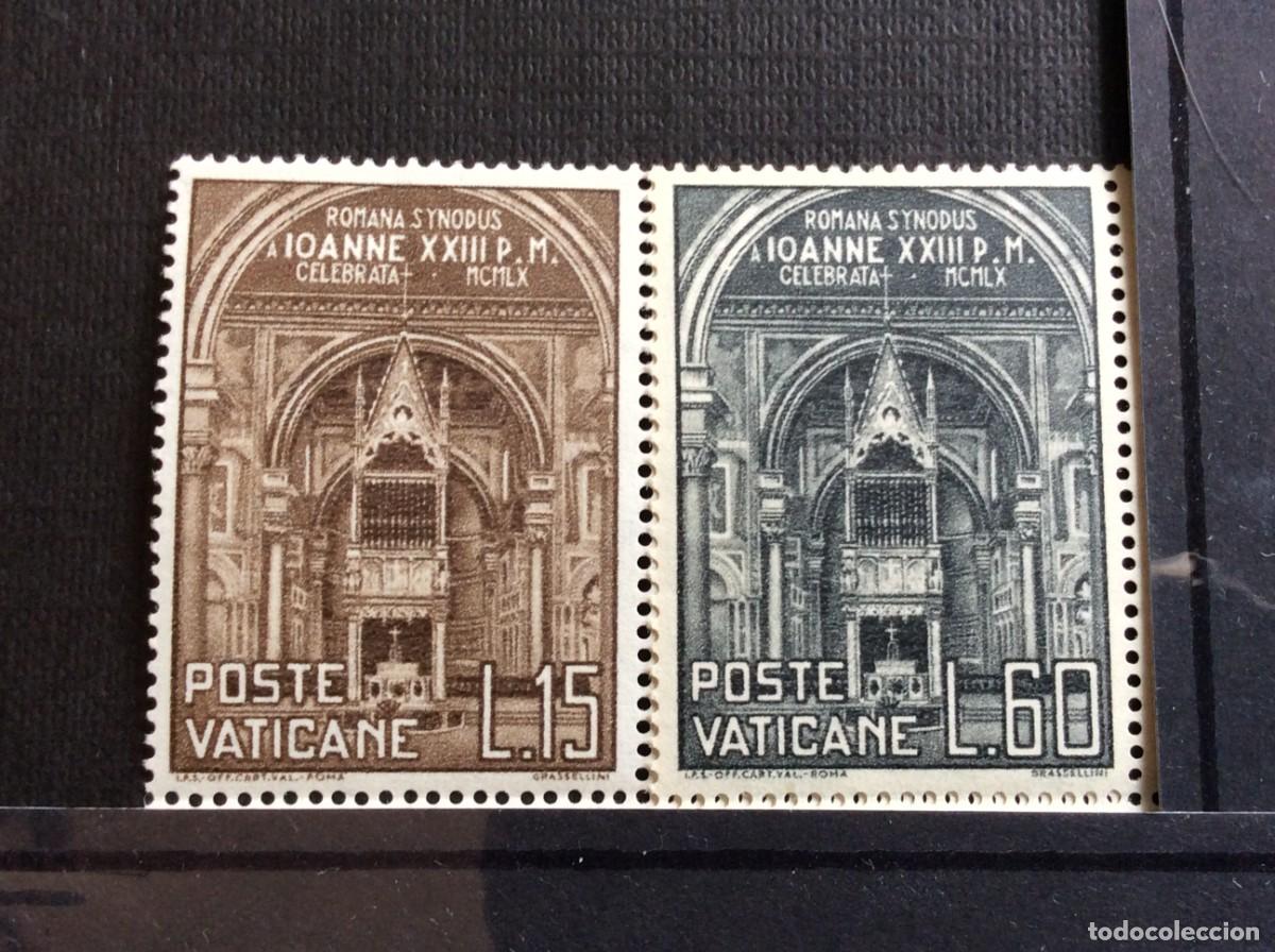 Sellos: VATICANO N&ordm; YVERT287/8*** A&Ntilde;O 1960. APERTURA SINODO DIOCESANO. INTERIOR BASILICA SAN JUAN DE LETRAN
