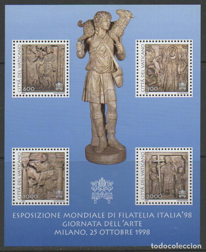 Timbres: VATICANO, IVERT HOJA BLOQUE N&ordm; 18, OBRAS DE ARTE DEL VATICANO, NUEVO **