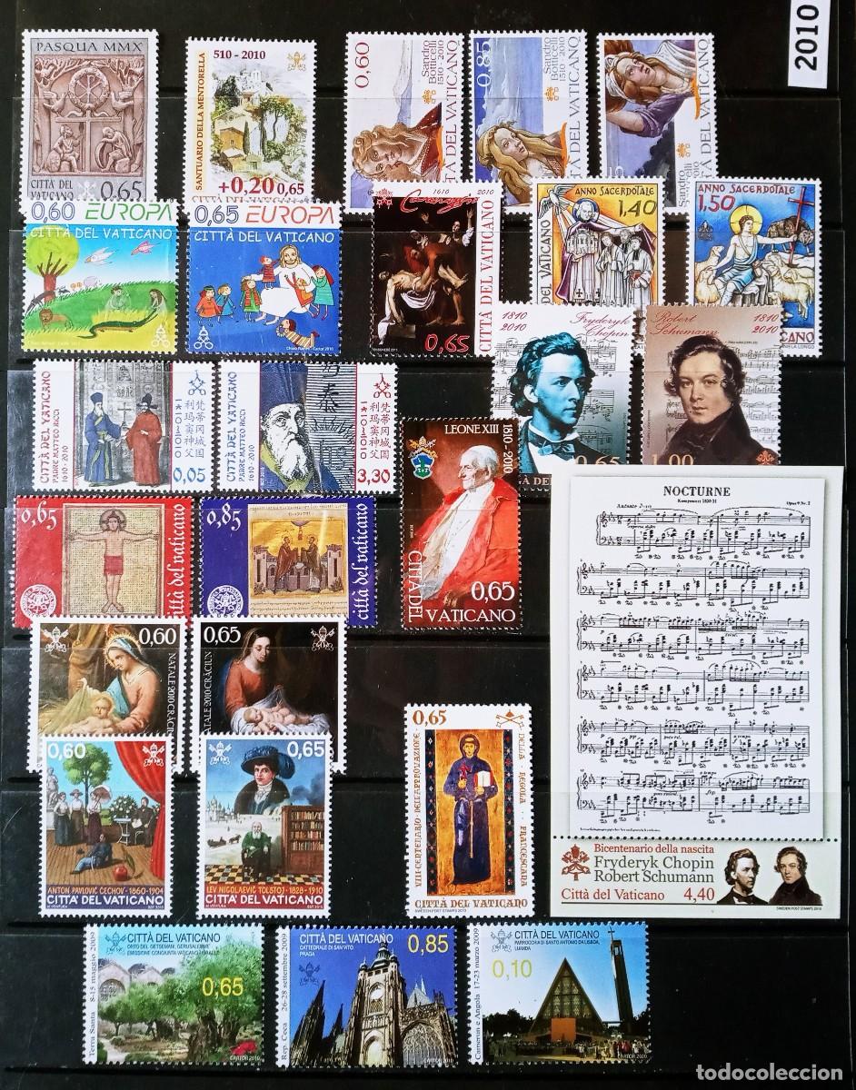Sellos: VATICANO - IVERT 26 SELLOS + 1 HB NUEVOS ** SERIES DEL 2010 - LOS DE LAS FOTO - LEER COMENTARIO