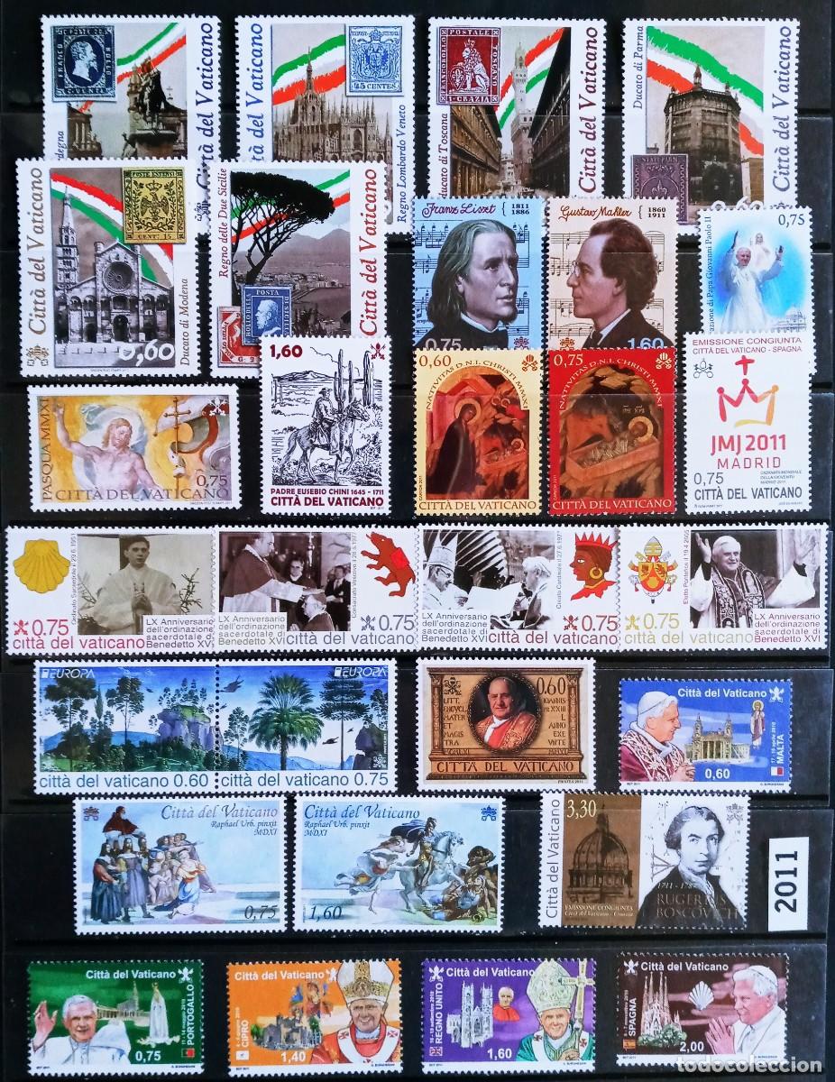Sellos: VATICANO - IVERT 39 SELLOS + 1 HB NUEVOS ** SERIES COMPLETAS 2011 - LOS DE LAS FOTO