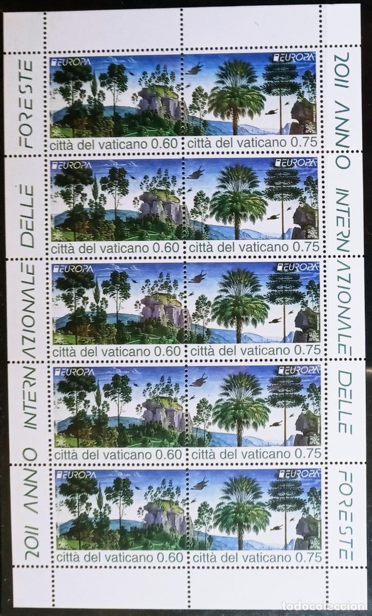 Sellos: VATICANO - IVERT 1557/58 NUEVOS ** MINI PLIEGO DE 5 SERIES EUROPA CEPT A&Ntilde;O 2011