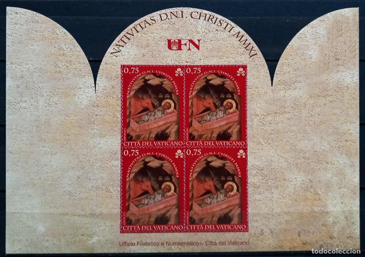 Sellos: VATICANO - IVERT C1583 CARNET DE 4 SELLOS NUEVOS ** NAVIDAD A&Ntilde;O 2011 - 2 FOTOS
