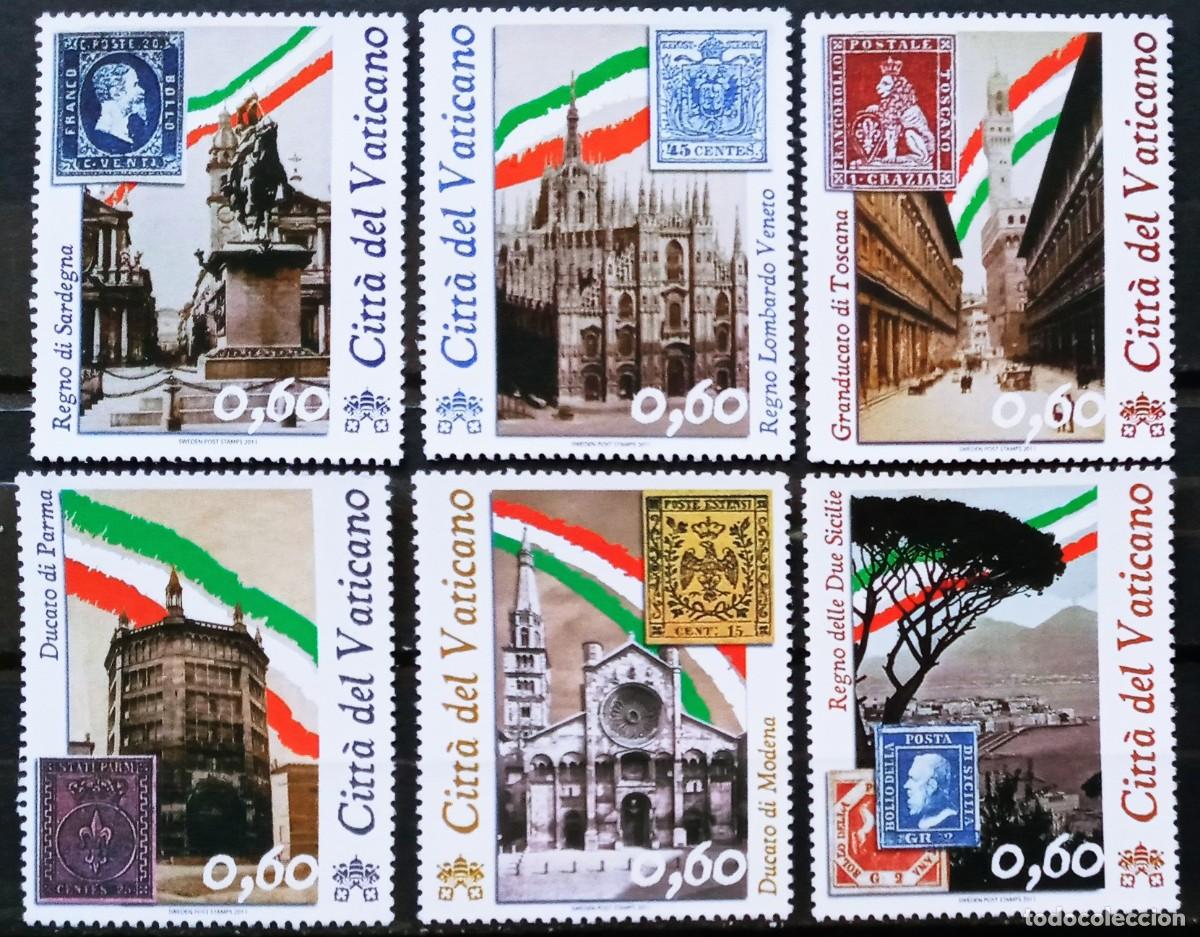 Sellos: VATICANO - IVERT 1543/48 NUEVOS ** 150&ordm; ANIV. DE LA UNIDAD DE ITALIA A&Ntilde;O 2011