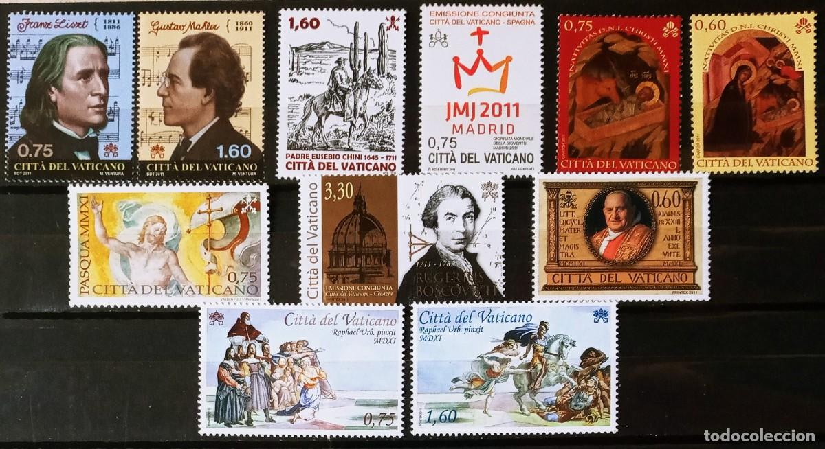 Sellos: VATICANO - IVERT .... LOTE 11 SELLOS SERIES COMPLETAS NUEVOS ** A&Ntilde;O 2011 LOS DE LA FOTO