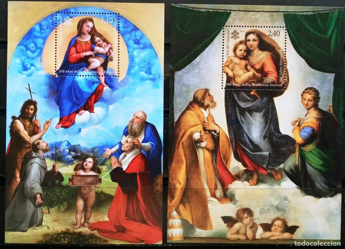 Sellos: VATICANO - IVERT 1586/87 HOJAS BLOQUES N&ordm;38/39 NUEVOS ** 500&ordm; ANIV. PINTURAS MIGUEL ANGEL