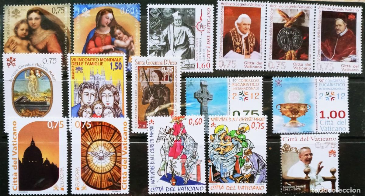 Sellos: VATICANO - IVERT 16 SELLOS NUEVOS ** SERIES COMPLETAS A&Ntilde;O 2012 - LOS DE LA FOTO