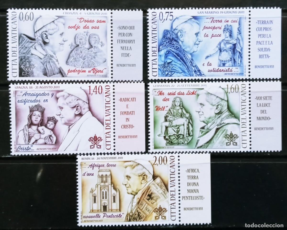 Sellos: VATICANO - IVERT 1601/05 NUEVOS ** VIAJES DEL PAPA BENEDICTO XVI A&Ntilde;O 2012