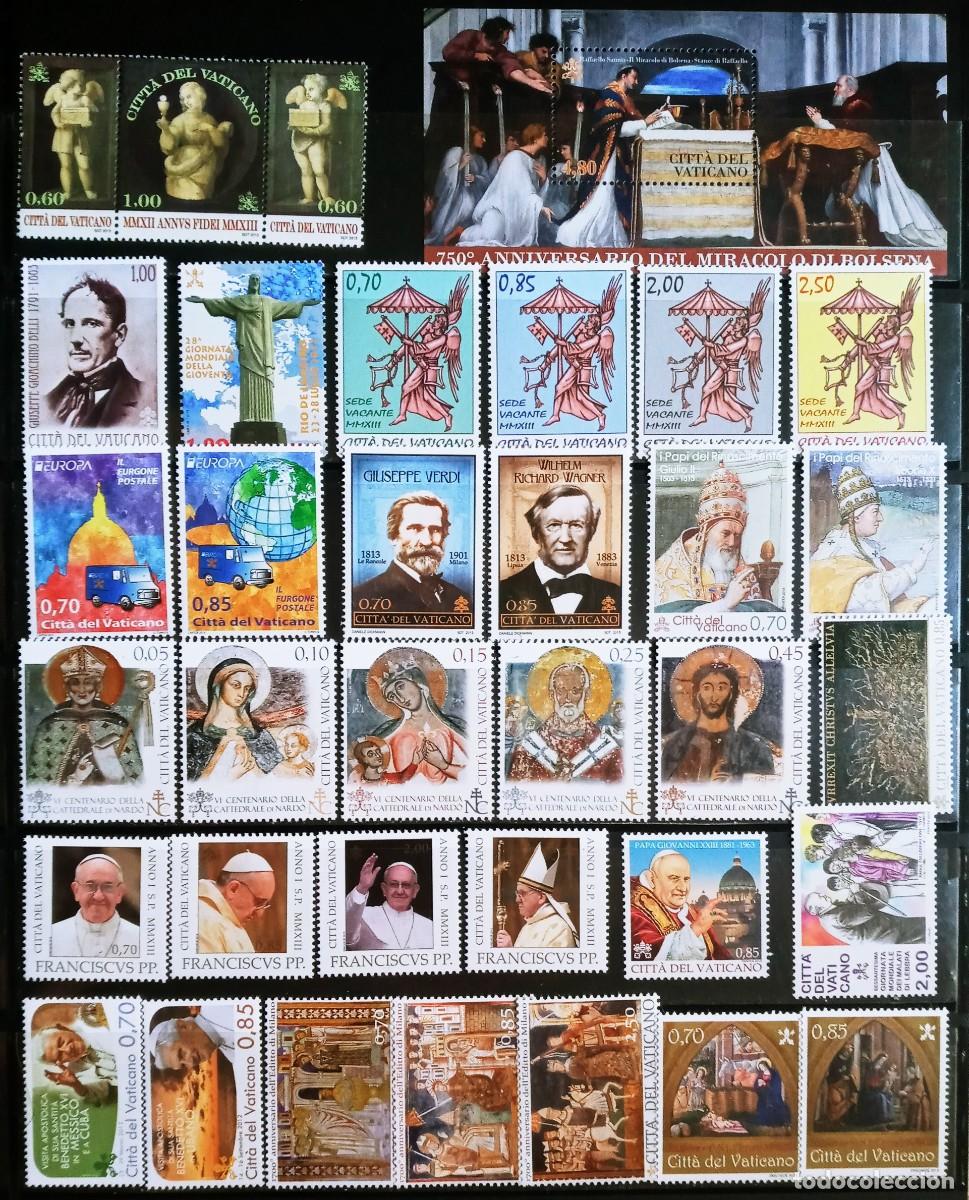 Sellos: VATICANO - IVERT 34 SELLOS + 3 HB NUEVOS ** SERIES COMPLETAS A&Ntilde;O 2013 - LOS DE LAS 2 FOTOS