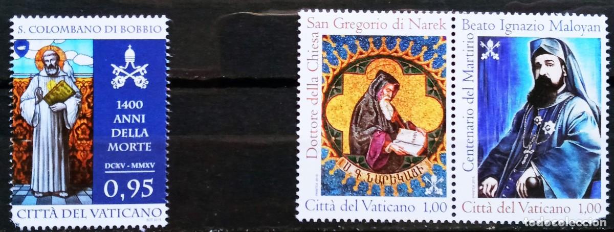Sellos: VATICANO - IVERT ..... 3 SELLOS NUEVOS ** &iexcl;&iexcl; 2 sellos con punta rota !! A&Ntilde;O 2015 - LOS DE LA FOTO