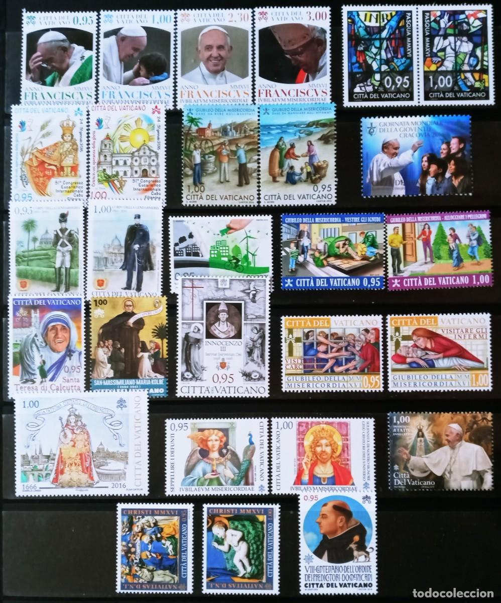 Sellos: VATICANO - IVERT 28 SELLOS + 3 HB NUEVOS ** SERIES COMPLETAS A&Ntilde;O 2016 - LOS DE LAS 2 FOTOS