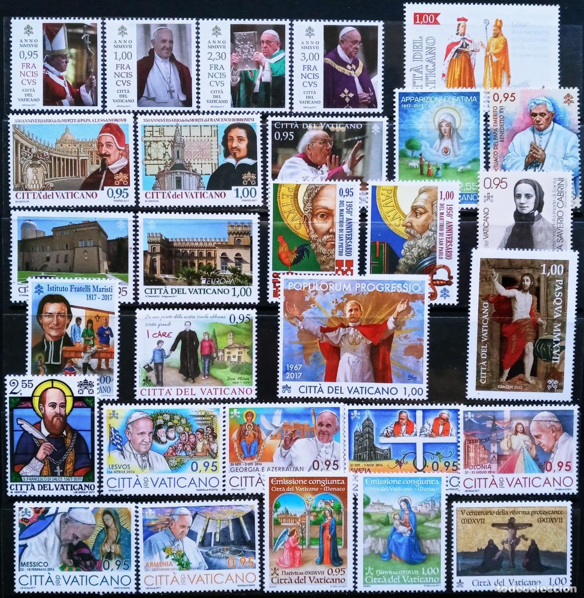 Sellos: VATICANO - IVERT 29 SELLOS + 2 HB NUEVOS ** SERIES COMPLETAS A&Ntilde;O 2017 - LOS DE LAS 2 FOTOS