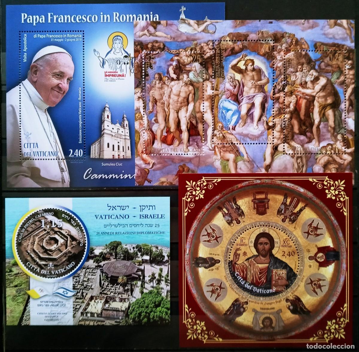 Sellos: VATICANO - IVERT 27 SELLOS + 4 HB NUEVOS ** SERIES COMPLETAS A&Ntilde;O 2019 - LOS DE LAS 3 FOTOS