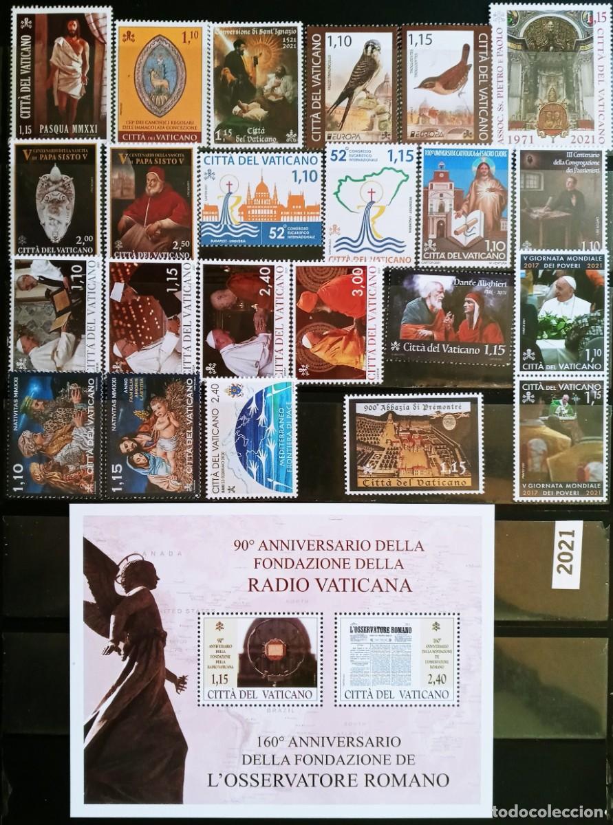 Sellos: VATICANO - IVERT 23 SELLOS + 5 HB NUEVOS ** SERIES COMPLETAS A&Ntilde;O 2021 - LOS DE LAS 2 FOTOS