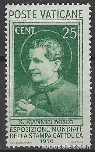 Sellos: CIUDAD DEL VATICANO 1936 - EXPO. MUNDIAL DE LA PRENSA CAT&Oacute;LICA, SAN JUAN BOSCO - MNH**