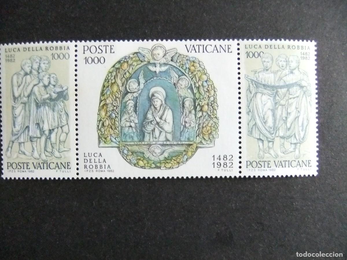 Sellos: L 147 VATICANO 1982 / V CENT. de la MUERTE de LUCA DELLA ROBIA / YVERT 728 / 730 MNH