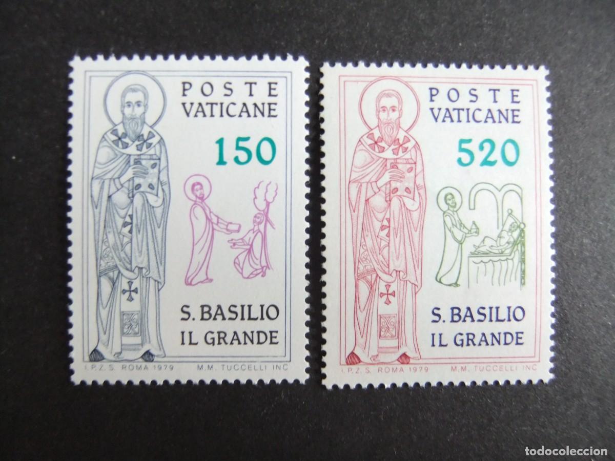 Sellos: L 146 VATICANO 1979 / SANT BASILIO EL GRANDE / YVERT 673 / 674 MNH
