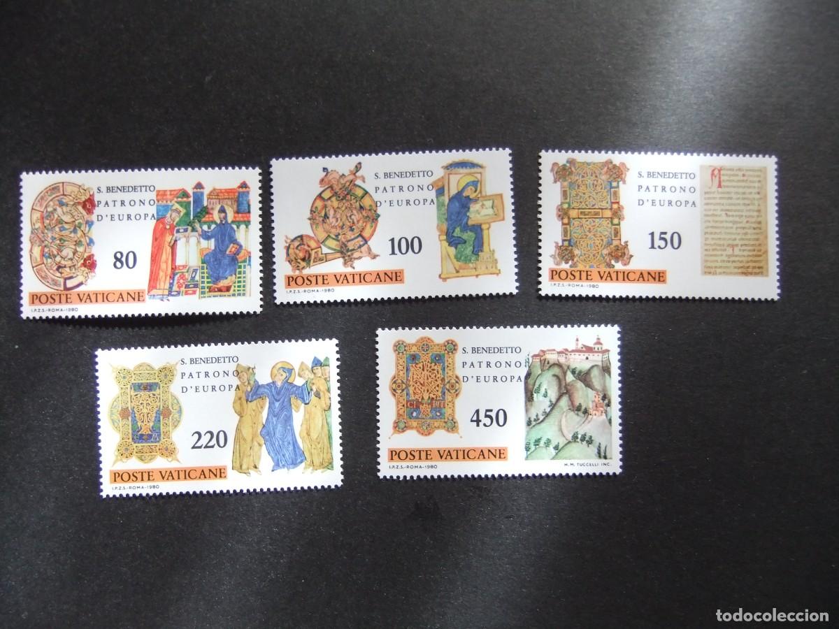 Francobolli: L 146 VATICANO 1980 / S. BENEDETO PATRONO de EUROPA / YVERT 689 / 693 MNH