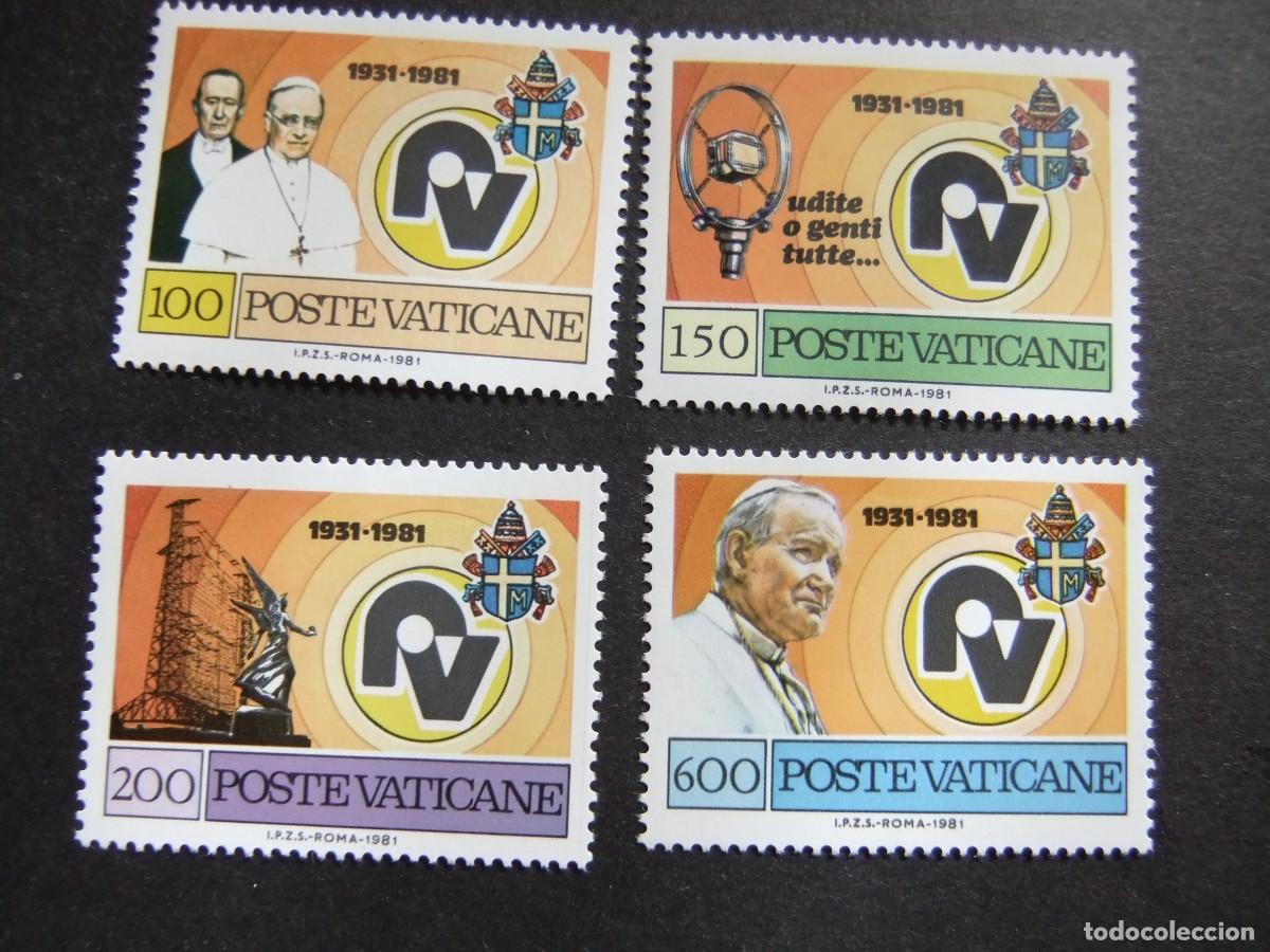 Sellos: L 146 VATICANO 1981 / 50 ANIVER. de RADIO VATICANO / YVERT 702 / 705 MNH