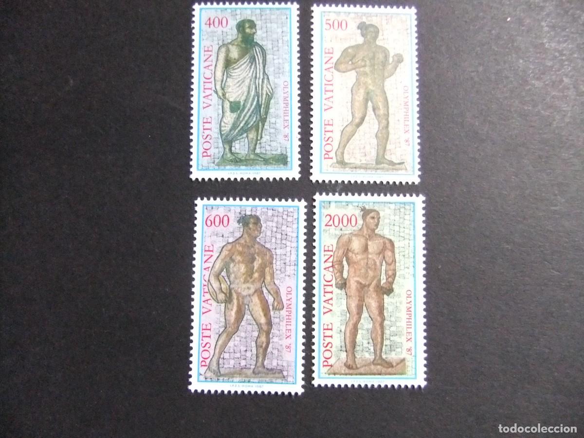 Sellos: L 148 VATICANO 1987 / OLYMPHILEX 87 EXPO. PHILAT. TEMA OLYMPIC Mosa&iuml;ques / 811 / 814 MNH