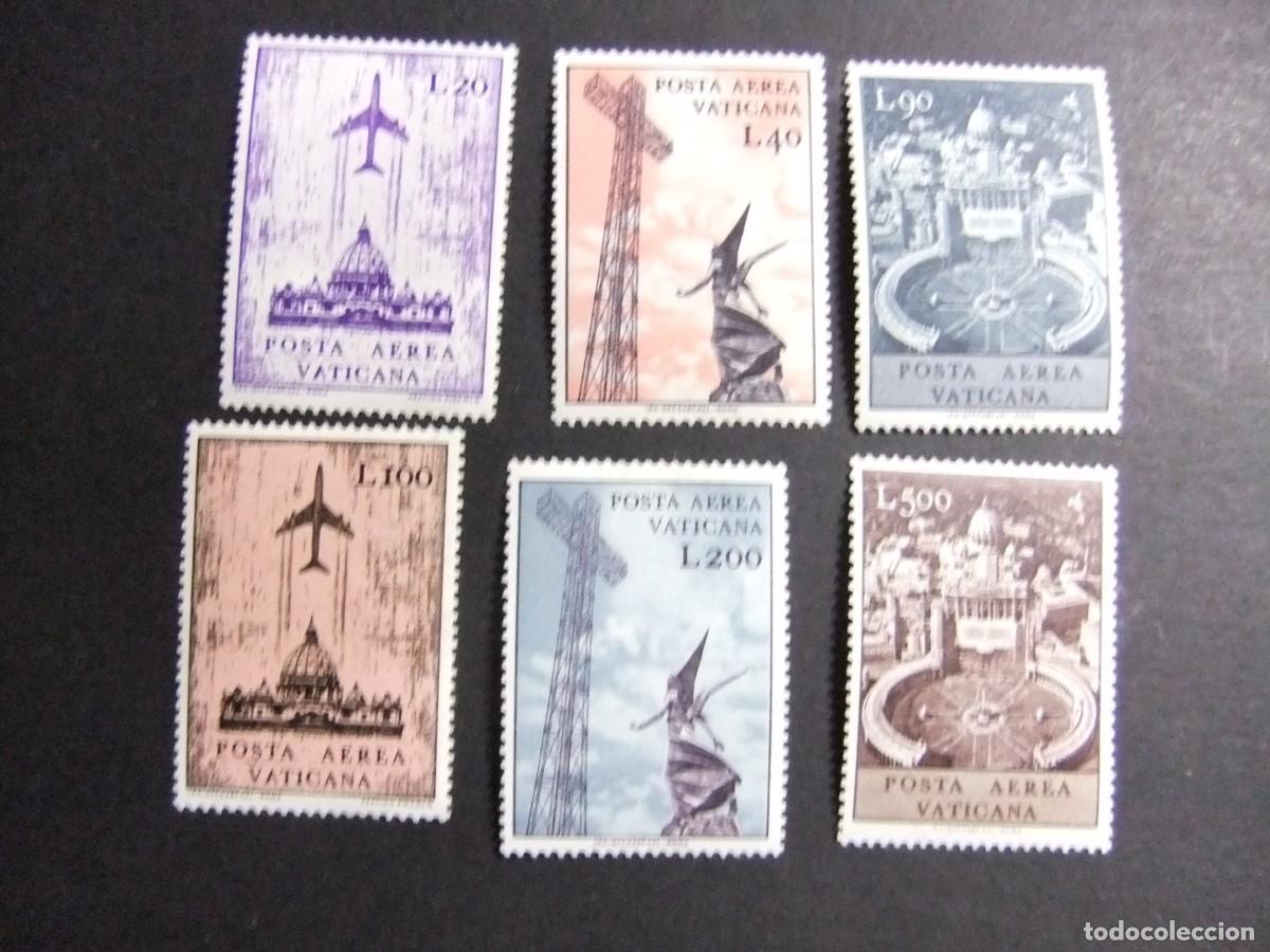 Sellos: L 148 VATICANO 1967 / Vista aerea de la ciudad del Vaticano / Yvert PA 47 / 52 MNH