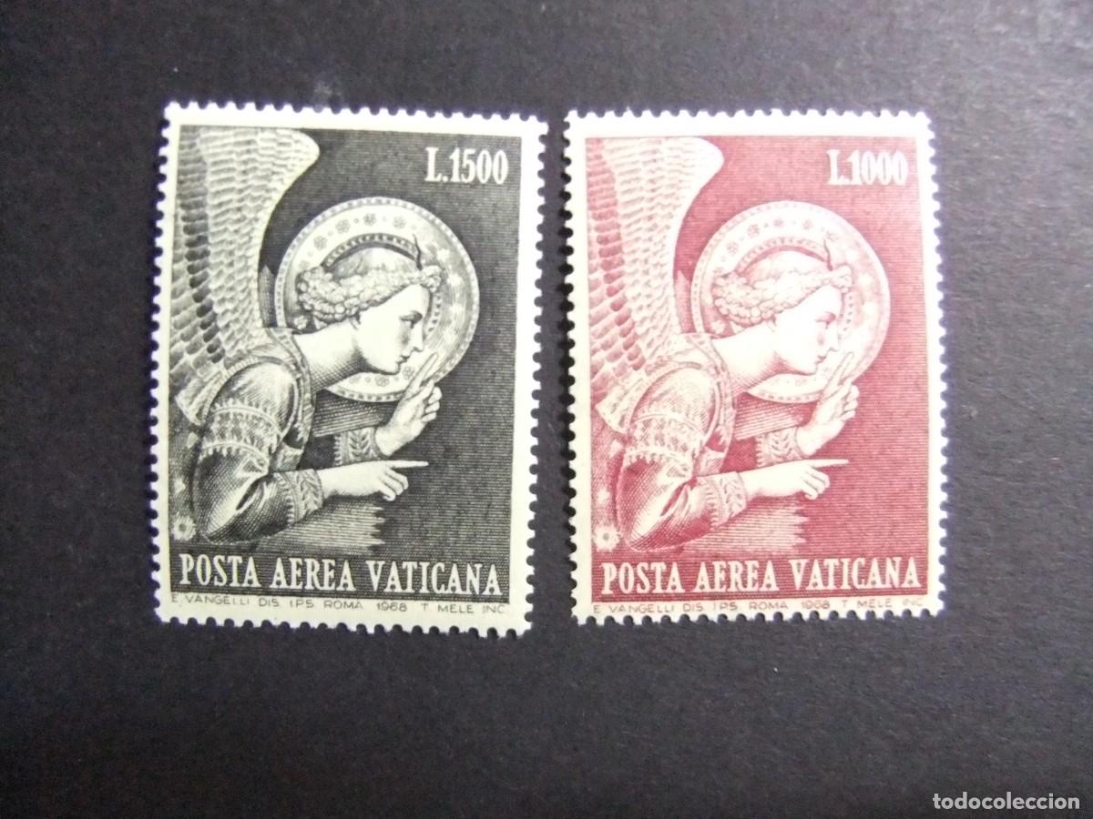 Sellos: L 148 VATICANO 1968 / LA ANUNCIACION OBRA de FRA ANGELICO / YVERT PA 53 / 54 MNH