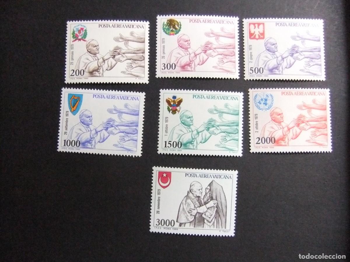 Sellos: L 148 VATICANO 1980 / VOYAGES DU PAPE JEAN PAUL II / YVERT PA 66 / 72 MNH
