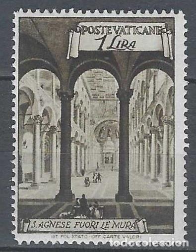 Sellos: CIUDAD DEL VATICANO 1949 - IGLESIAS Y BAS&Iacute;LICAS ROMANAS, SANTA ANGES EXTRAMUROS - MH*