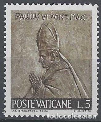 Sellos: CIUDAD DEL VATICANO 1966 - OFICIOS, PAPA PABLO VI, BRONCE - MH*
