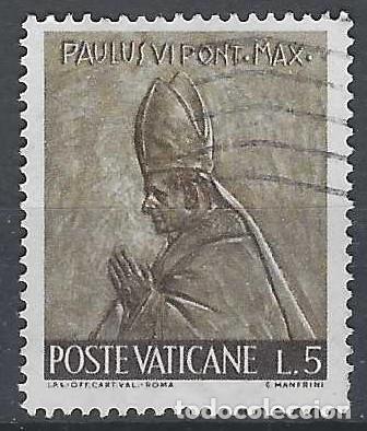 Sellos: CIUDAD DEL VATICANO 1966 - OFICIOS, PAPA PABLO VI, BRONCE - USADO